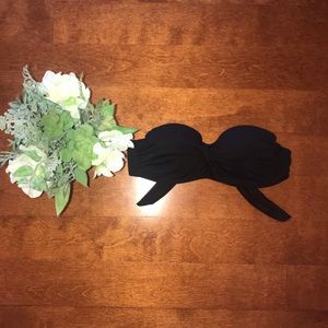 Venus Black Strapless Bandeau Bikini Top